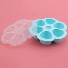 Baby food container silicone baby flower plaid fruit breast milk storage box does not contain BPA baby food supplement tray