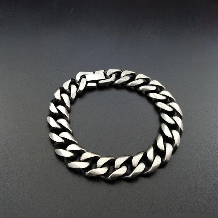 Новые модные titanium стали толщиной широкий плоский цепочка из змеиных костей мужской браслет мужские украшения Горячая Распродажа