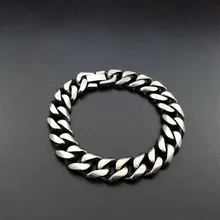 Новые модные titanium стали толщиной широкий плоский цепочка из змеиных костей мужской браслет мужские украшения Горячая Распродажа