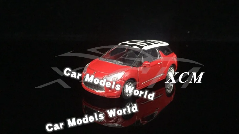 Литая под давлением модель автомобиля для Norev DS3 1:55 (красный/черный/белый) +