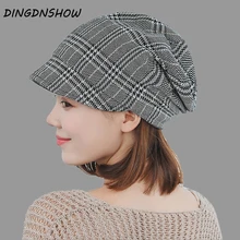 [DINGDNSHOW] Новое поступление шапочки шапка для взрослых вязаная шапочка из хлопка Полосатая Зимняя шапка женская шапочка шапка для женщин