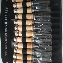12 шт. резьба по дереву ручное долото набор инструментов Деревообработка профессиональные gouge