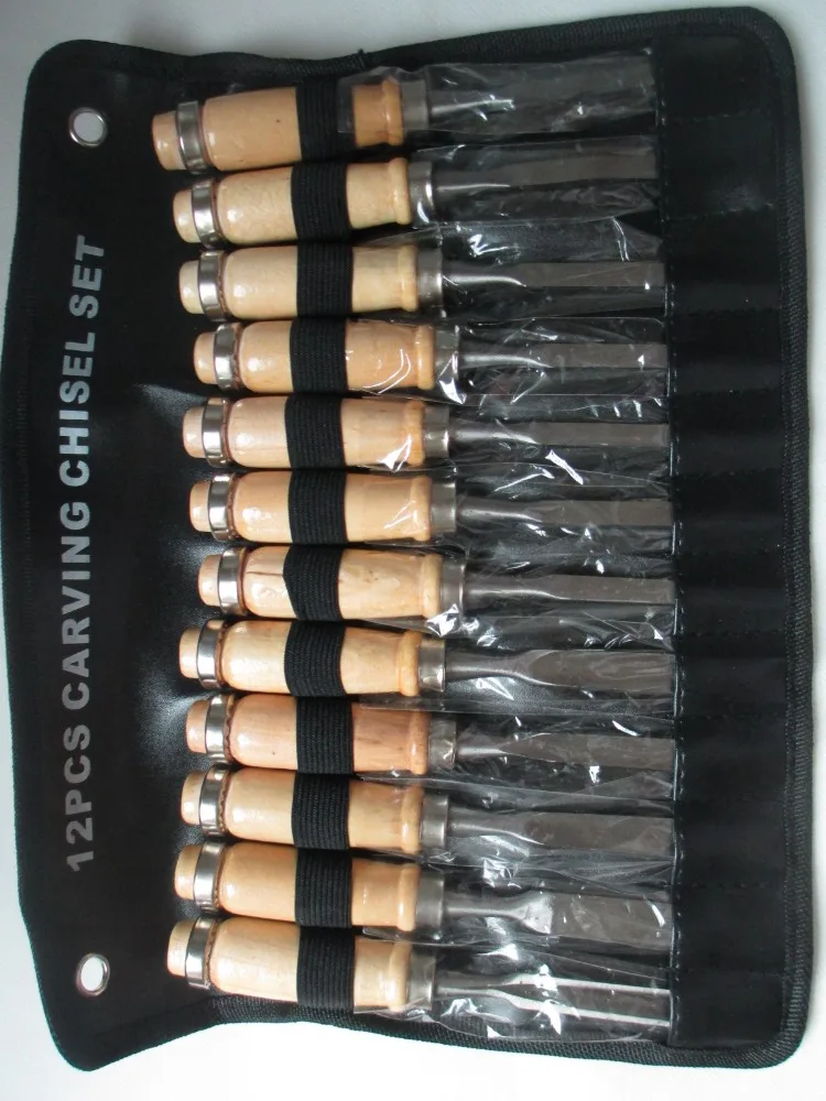 

12Pcs Wood Carving Hand Chisel Tool Set Woodworking Professional Gouges