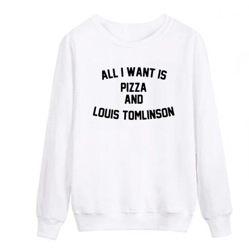 Vsenfo Harajuku Sweatshirt Women All I Want Is Pizza And Louis Tomlinson Hoodies Casual Crewneck Pullover Sweatshirts Sweatwear Vsenfo Harajuku Sweatshirt Women All I Want Is Pizza And Louis Tomlinson Hoodies Casual Crewneck Pullover Sweatshirts Sweatwear