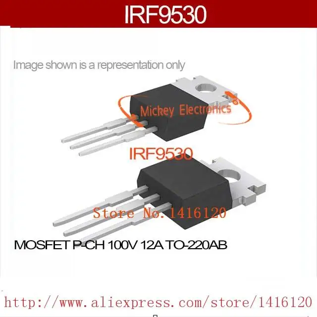 Canal P potencia MOSFET 100V SEC IRF9530 12A 0.3 Ohm 