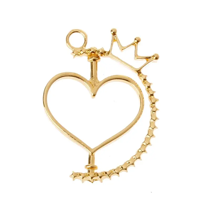 

Rotating Flame UV Resin DIY Keychain Pendant Open Bezel Setting Jewelry Making
