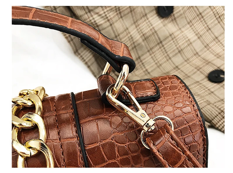 New Retro Fashion Women Handbag Stone Pattern Quanlity PU Leather Small Square Shoulder Bags Messenger Female Purse Bag SS3516 (14)