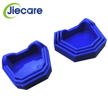 6 шт. стоматологические инструменты для ухода за полостью рта гипс стоматологический модельный базовый Формочки лоток силиконовый резиновый синий лоток для стоматологической лаборатории 3 размера(L+ M+ S