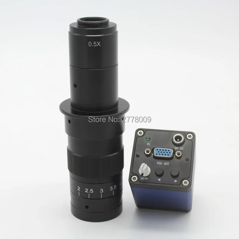 

Full HD 2.0MP 30FPS VGA Industrial Microscope Camera+10X-180X Optical C-Mount Lens
