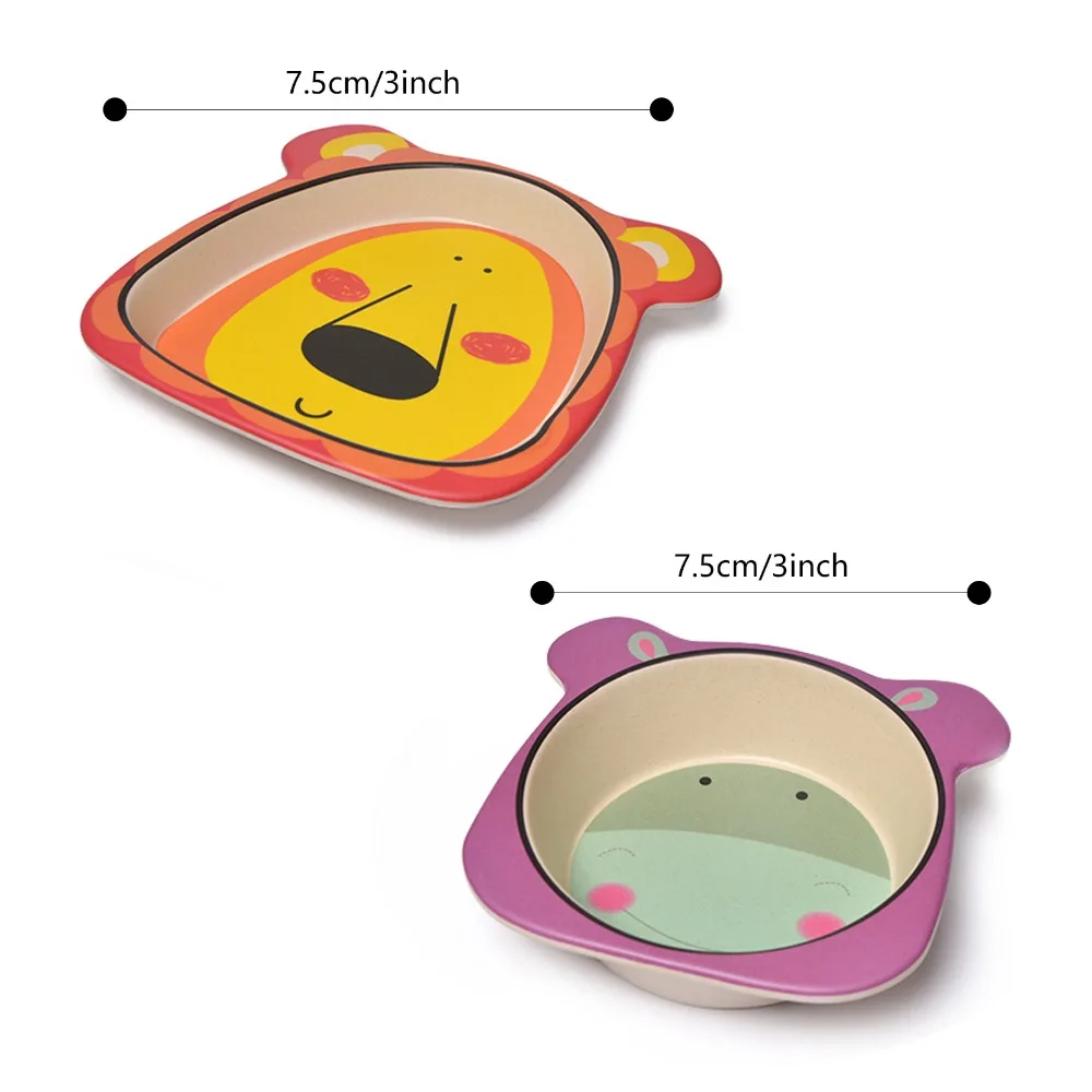 FISSMAN бамбуковое волокно дети чаша экологически чистые наборы посуды для детей глубокая тарелка блюдо
