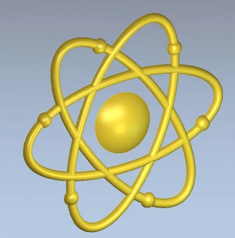 3d фотоэлемент для ЧПУ в STL файле Atom|3d model relief|3d relief modelfor cnc |