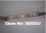 100 шт./лот DC12V Водонепроницаемый 3 шт. 5050 SMD RGB светодиодный модуль ПВХ для дома