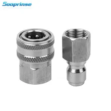 Best Offers Sooprinse High pressure washer Stainless Steel Quick Connect Pressure Washer Adapter Set 3/8'' Female Quick Connect Plug,5000PSI Best Offers Sooprinse High pressure washer Stainless Steel Quick Connect Pressure Washer Adapter Set 3/8'' Female Quick Connect Plug,5000PSI