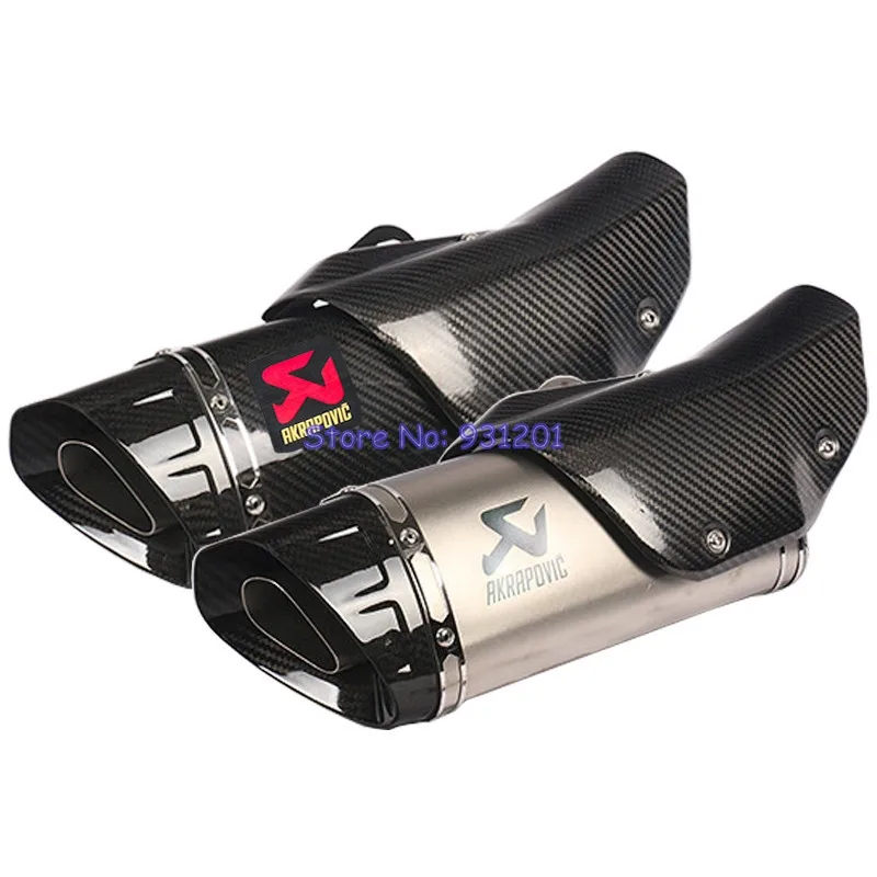 

Inlet 51mm Motorcycle Exhaust Pipe Akrapovic Carbon Fiber Motorbike Muffler Pipe Escape Universal for R1 R6 R15 R25 R3 FZ1N etc.