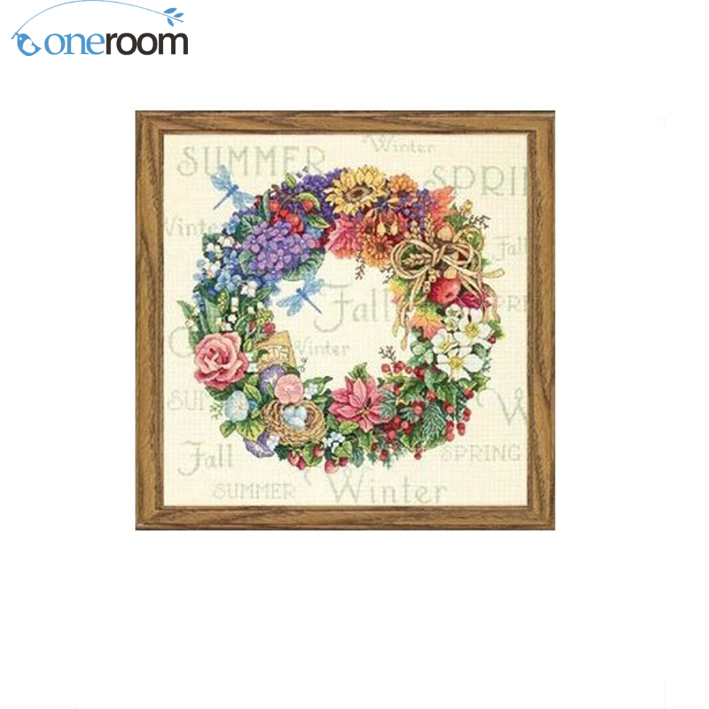 Counted Cross Stitch Kit Spring Wreath