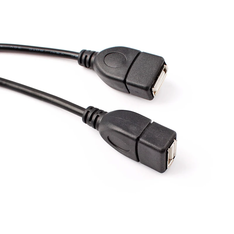 

High Quality USB 2.0 Male To 2 Dual USB Female Jack Splitter Hub Power Cord Adapter Cable For Computer For Laptop #79972