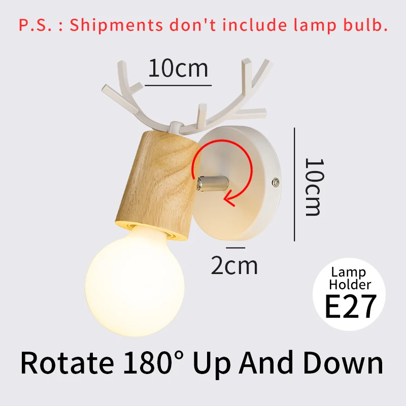 EL 8 типов современного светодиодный настенный светильник swooden прикроватный настенный светильник Настенный бра современный настенный светильник для кухни и спальни - Цвет абажура: Type 5 no bulb