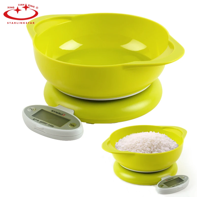 

1 Set Kitchen Food Scale 5KG/1g LCD Display Digital Bowl-shape Scale Kitchen Accessories Electronic Weight Tool with Tray