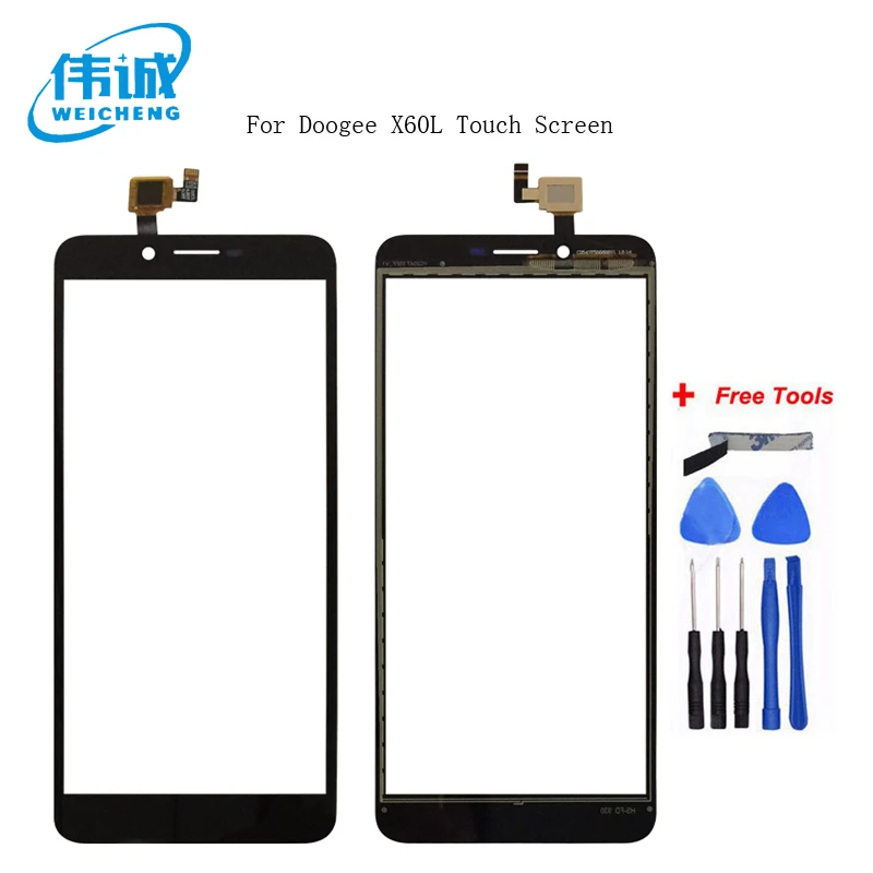 

WEICHENG 5.5''Black Touch Screen For Doogee X60L Perfect Repair Parts Touch Panel Sensor Glass Lens for Doogee X60L Phone+Tools