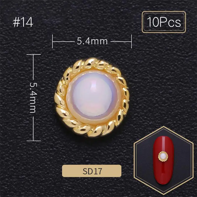 10pcs pattern-14 5/10 шт мульти-узор ногтей стразами Звезда Луна золотистого металла шпильки камни для ногтей советы из серии «сделай сам» 3d-украшения для ногтей - Цвет: 10pcs pattern-14
