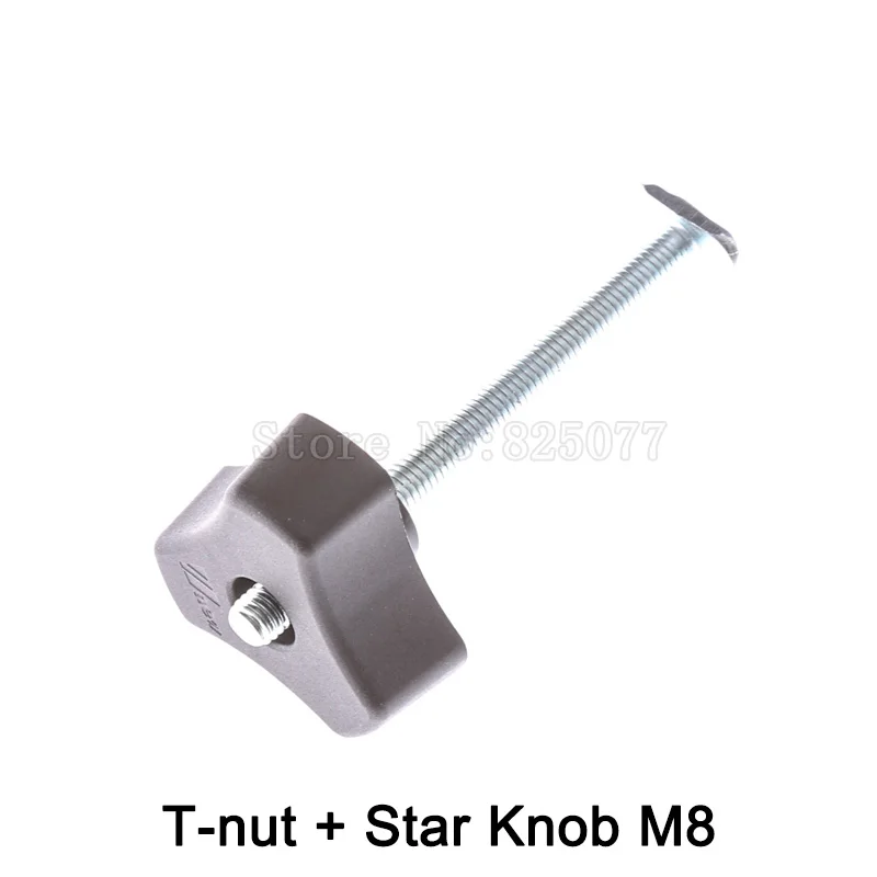 Star Knob M8 + T nut M8x100,SET of 10PCS, Woodworking Jigs KF727m8
