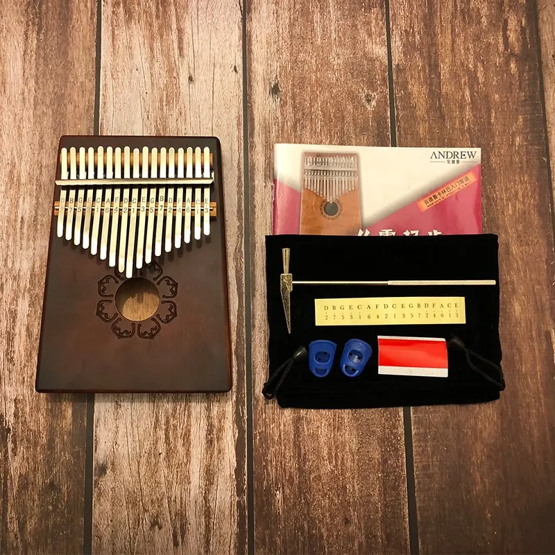 Mw 17 Key Thumb Piano Fienger Paino Mahogany Kalimba Piano African Thumb Piano Music Gift Easy to Learn