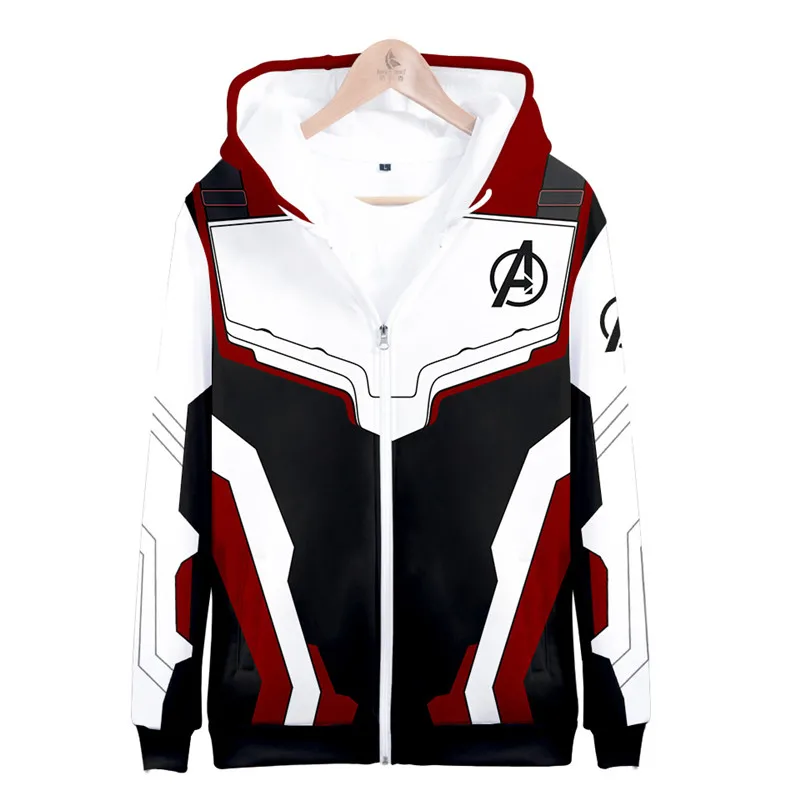 

Men Hoodies Sweatshirts Avengers 4 Endgame Realm Cosplay Hoodied Pullover 3D Printed Anime Quantum Realm Zipper Jacket Costumes