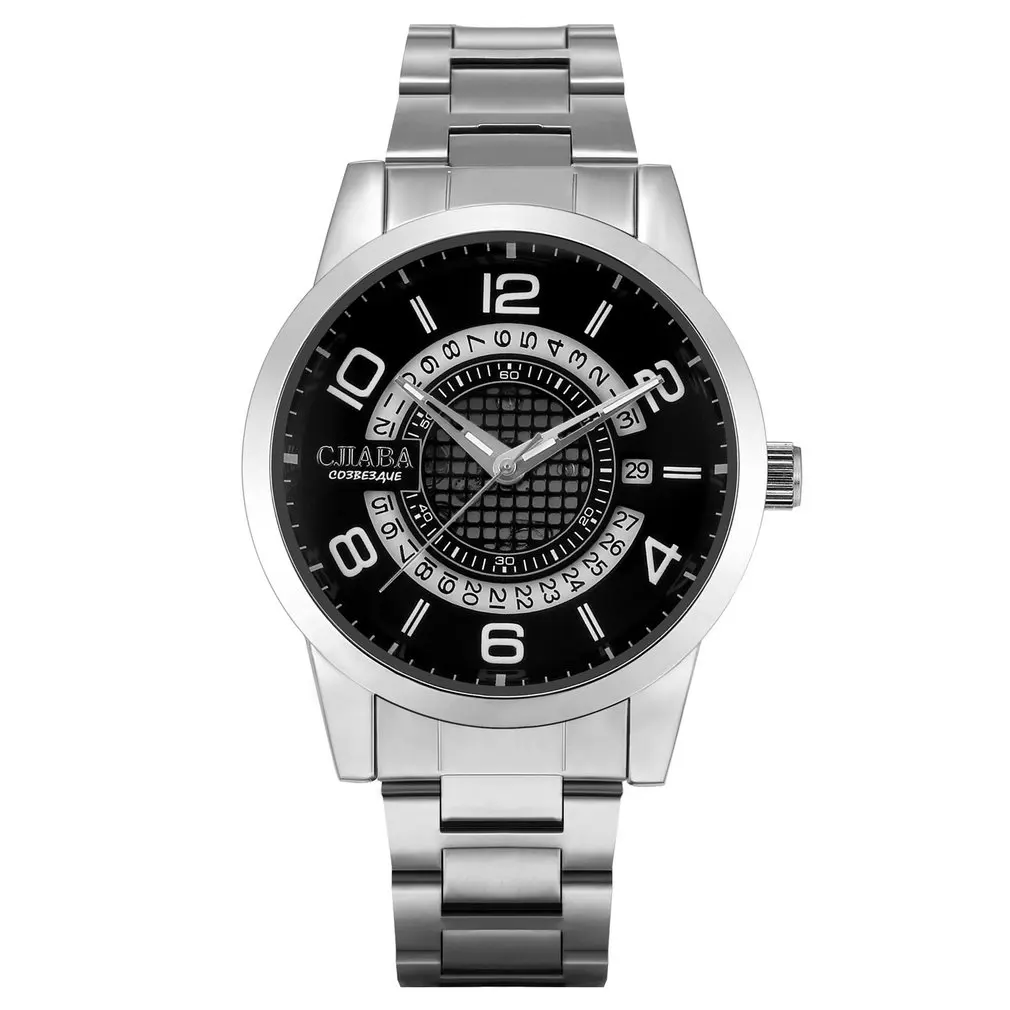 

Silver Shell Black Surface Silver Steel Belt Mechanical Watch Fashion Watches Wristwatch Designer Clock