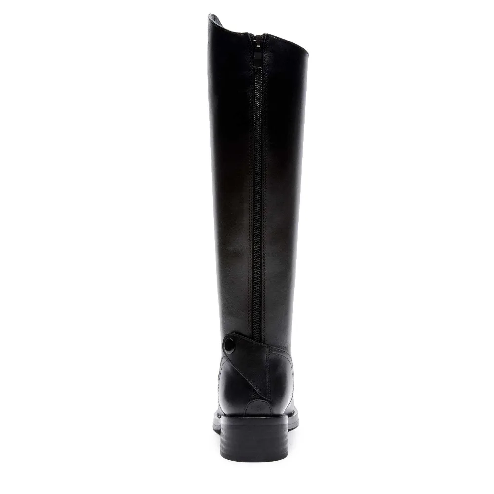 Krazing Pot/ г. Высокие сапоги из натуральной кожи красивые женские ботфорты для верховой езды на среднем каблуке, сохраняющие тепло, в консервативном стиле, L81