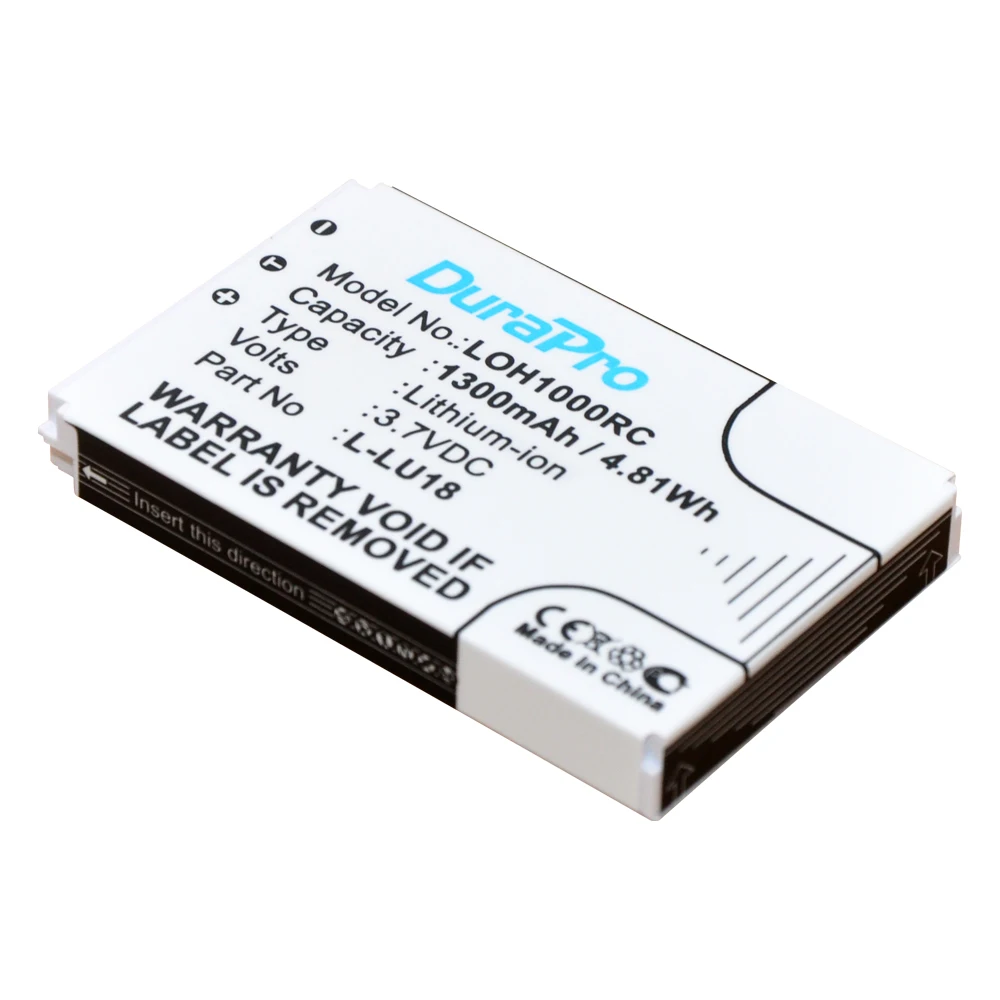 1 Pz X Durapro Logitech 1300 Mah 3.7 V Li-Ion Batteria Ricaricabile Per Harmony 915 1000 1100 L-Lu18 Lu18