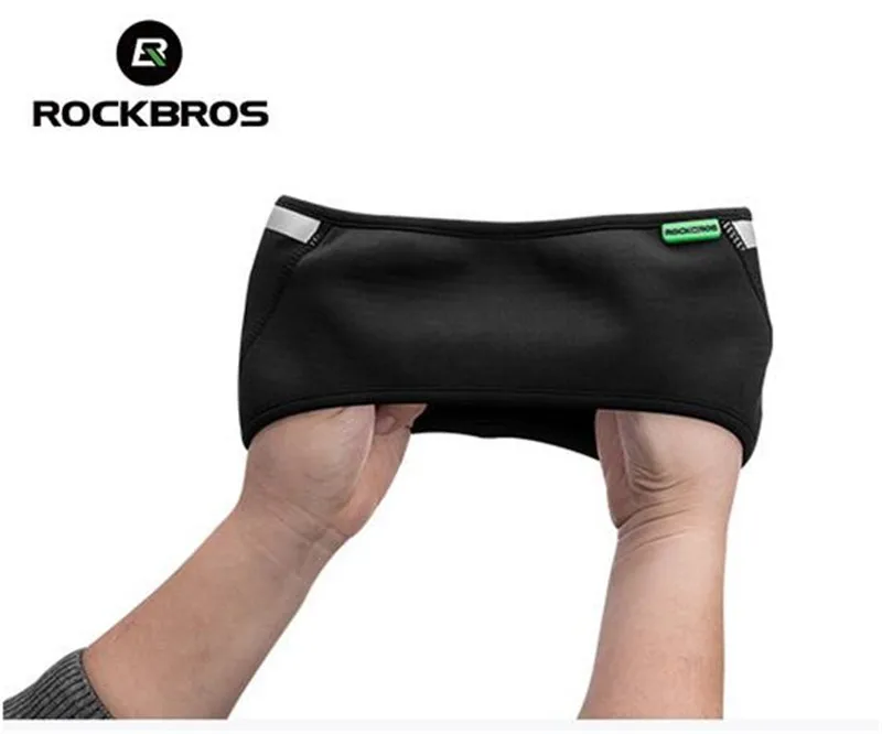 ROCKBROS Sports Outdoors Reflective Handwear Cycling Bike Headband Hat Winter Warm Fleece Thermal Bicycle Cap Ear Warmer Protect