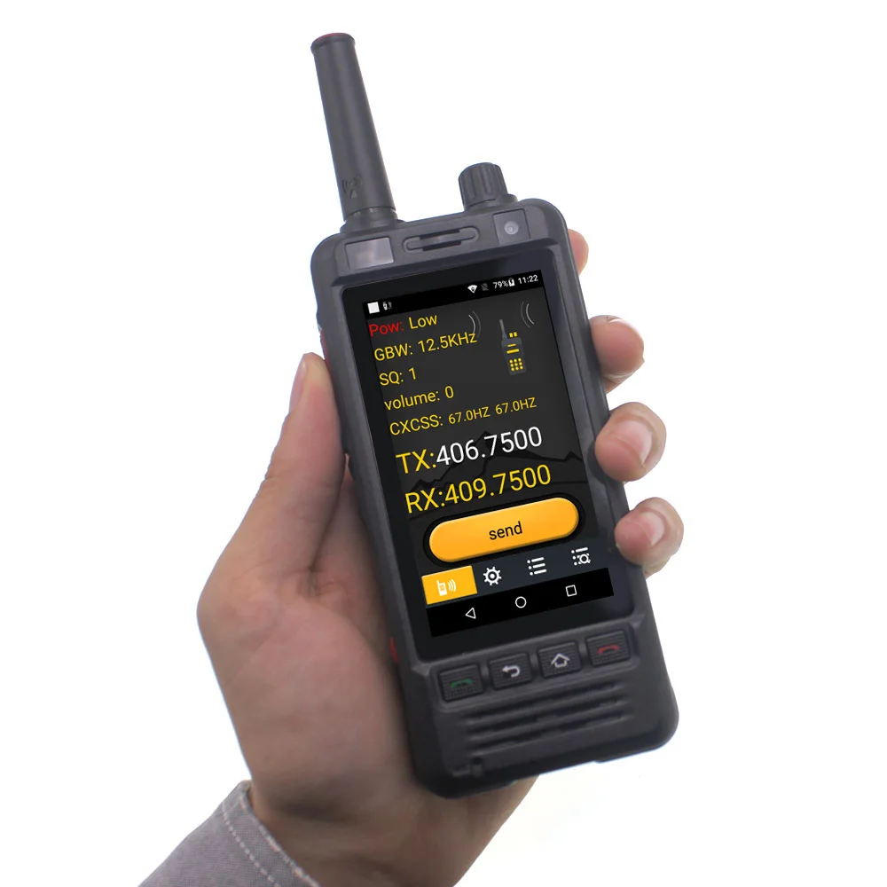  3G Mobile Phone W5 PTT Radio IP67 Waterproof UHF 400-470MHz Walkie Talkie 5MP Camera Dual SIM Andro