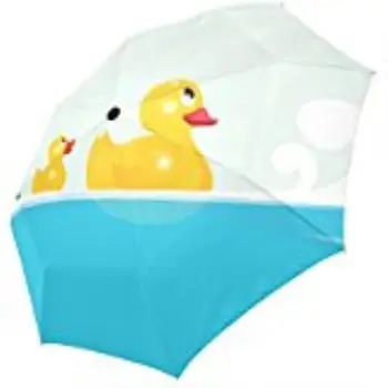 

Cute Tiled Yellow Ducky Foldable Umbrella Anti Rain Umbrella 3 Folding Parasol Sun Protection Anti-UV Umbrella for Women