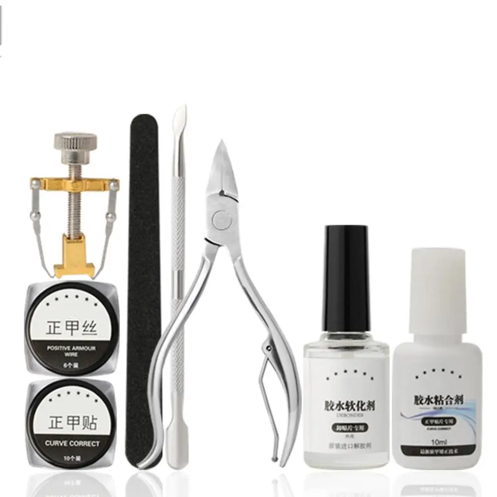 

Ingrown Toenail Correction Tool Treatment Nail Straightening Kit 8 Pcs Pedicure Nail File Clipper Lifter Corrector Suit