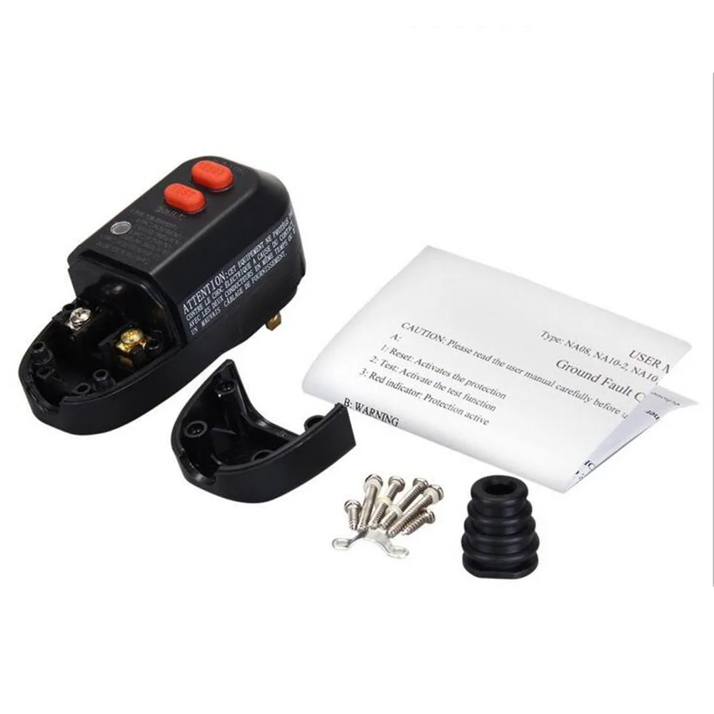 Safety RCD Adaptor Circuit Breaker Cutout Garden Power Tools Trip