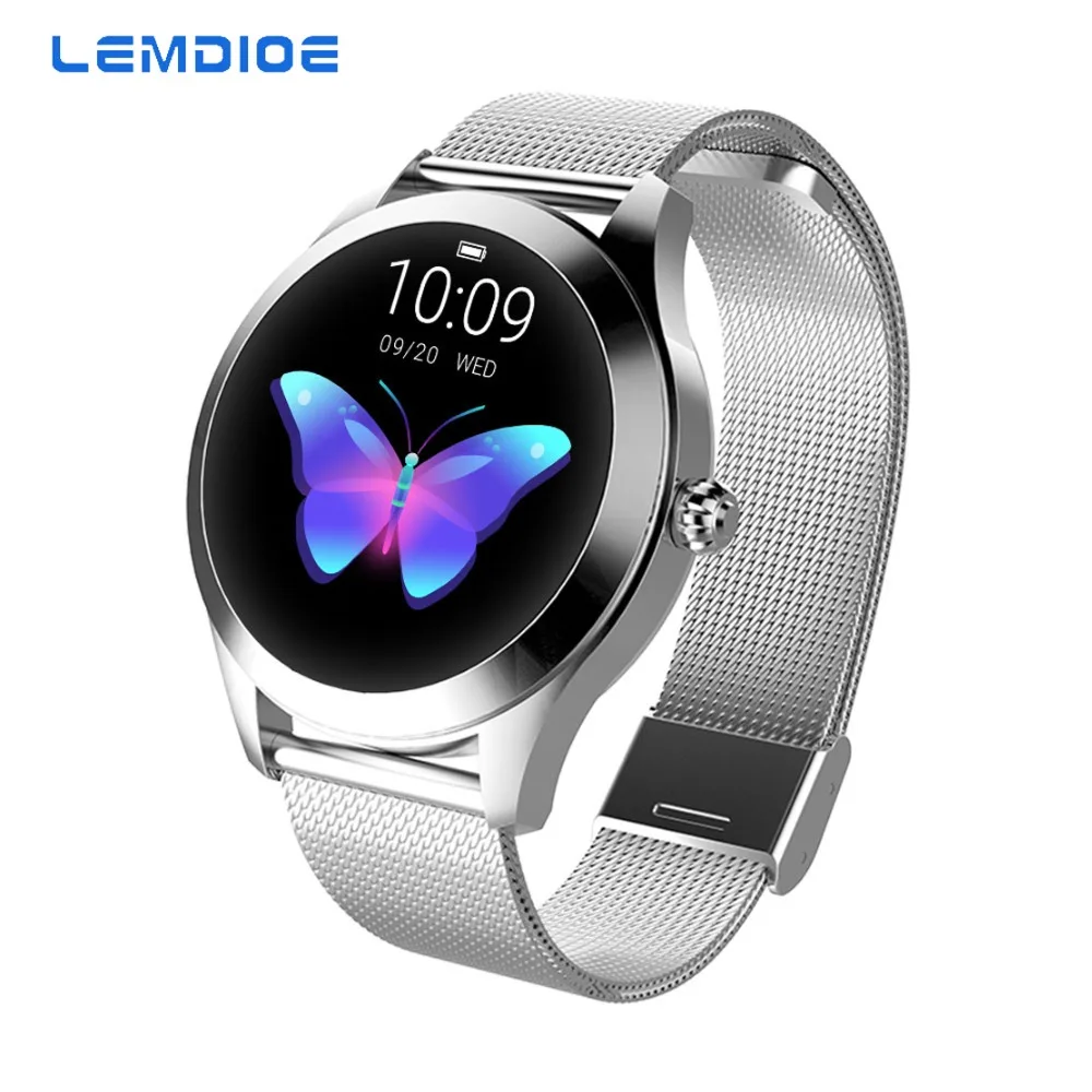 

LEMDIOE Smart Watch Women IP68 Heart Rate Monitor Message Call Reminder Pedometer Calorie Smartwatch Women watch For Android IOS
