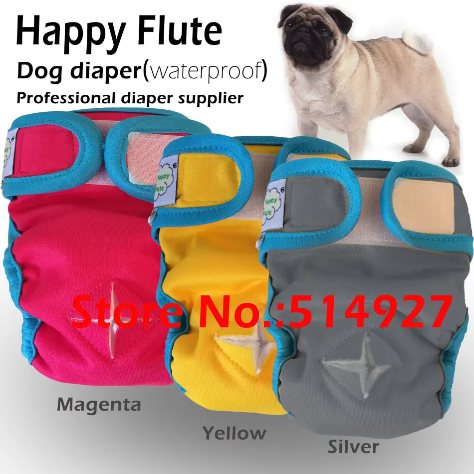 Happy flute dog cloth diaper, pet cloth diaper, pet diaper, same material as baby diaper