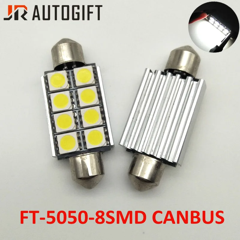 

50 шт. автомобильный Стайлинг 12В FT 39/41 мм C5W 8SMD 5050 LED CANBUS без ошибок гирлянда лампа Автомобильный номерной знак свет авто корпус интерьер