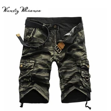 Новинка, мужские шорты Карго, повседневные, свободные, короткие штаны, камуфляжные, мужские, военные, летние, стильные, 8 цветов, много карманов, рабочие шорты для мужчин