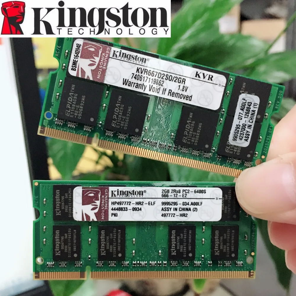 Ноутбук Kingston 2 ГБ 2G PC2 5300S 6400S 5300 6400 667 800 667 МГц 800 МГц ECC ноутбук 2 Гб оперативной памяти