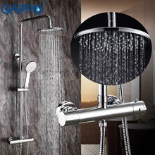 GAPPO shower faucets bathroom thermostatic shower mixer tap waterfall bath shower mixer raninfall shower set wall mounted faucet gappo bath shower faucets set bathroom shower tap wall mounted faucet mixer wall shower set waterfall abs panel massage ga2401