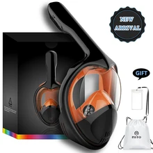 2019 Full Face Snorkeling Masks Panoramic 180 View Anti-fog Anti-Leak Swimming Scuba Underwater Diving Mask Compatible New safe