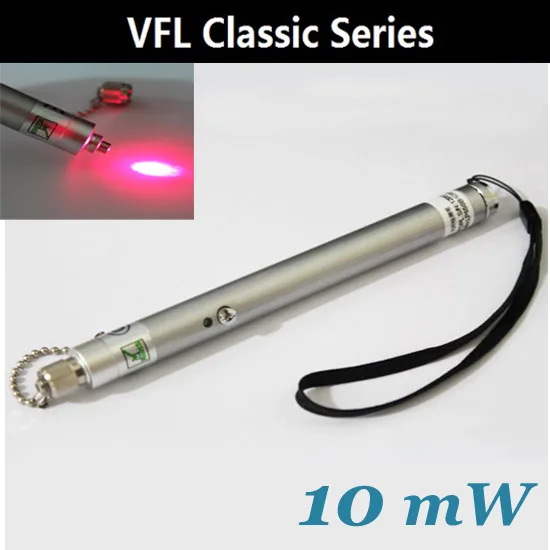 

Classic Series Enough Power 10mW VFL Visual Fault Locator Red Laser Light Pen Fiber Optic Cable Tester 10KM Range, VFL10A