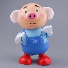 Электрические Животные СВИНЬЯ Танцующий Робот игрушки для детей милые забавные морские водоросли танец музыкальный мигающий умный ходьба Игрушка Дети подарки