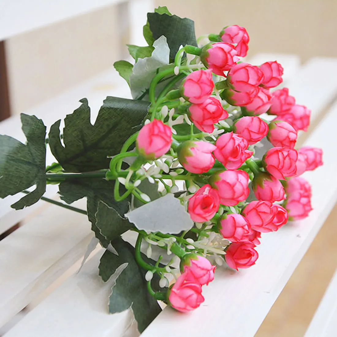 

Wedding Decration Flower Blooming Artificial Flowers Small Buds Simulation Silk Flowers Photo Living Room Props Flower 35 head