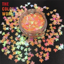 TCT-321, Осенний лист, кленовый лист, 5 мм, блеск для ногтей, украшение для ногтей, боди-арт, краска для лица, макияж, стакан, аксессуары для рукоделия