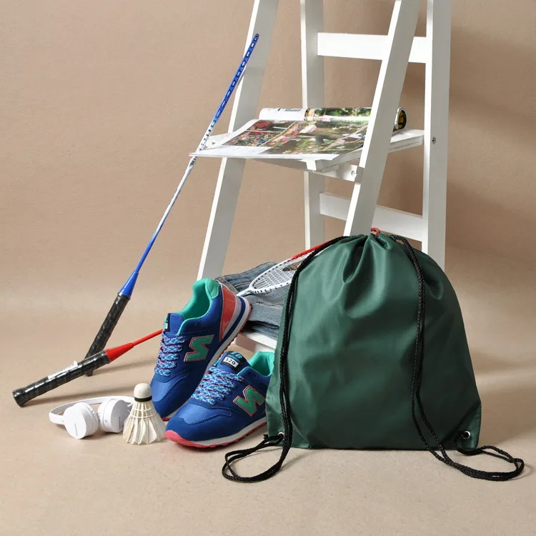 Унисекс Повседневное Drawstring сумка полиэстер Для женщин строка мешок для девочек пляжный рюкзак мужской складной сумка-шоппер Для мужчин