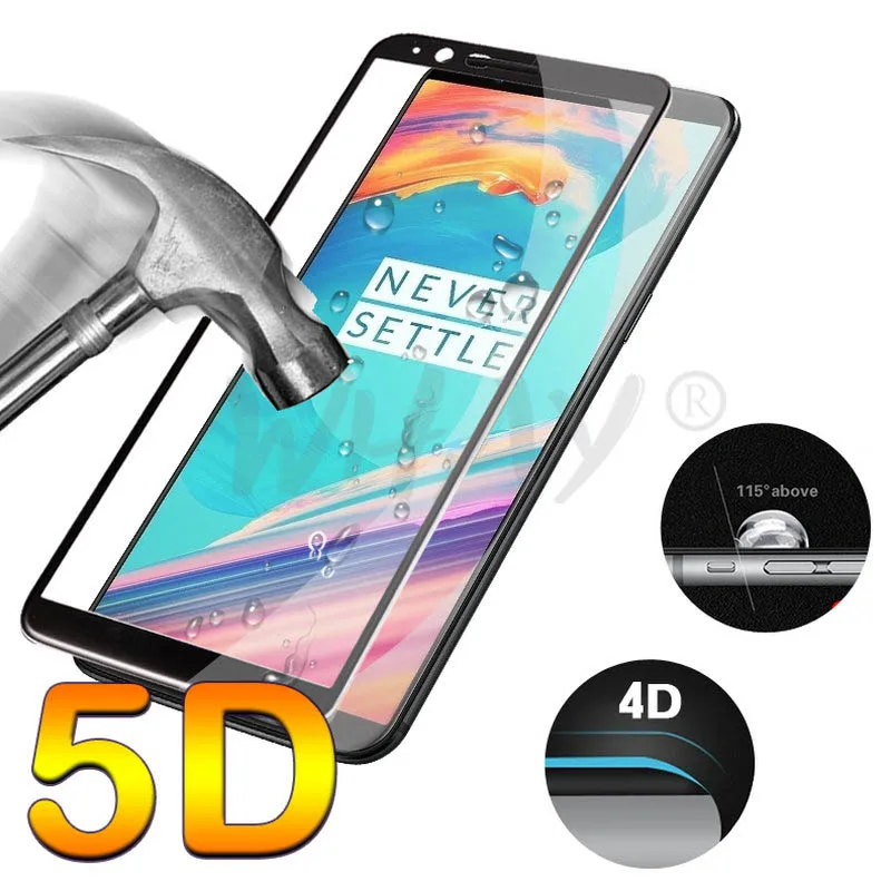 Gafas Icoque 5D para Oneplus 5 T 5 vidrio templado curvado funda uno más 5  película OnePlus5 vidrio para OnePlus 5 T 5 Protector de pantalla -  AliExpress