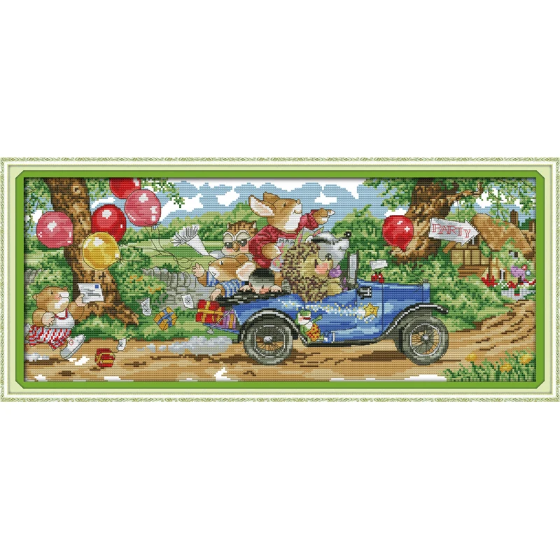 

Everlasting love Traveling Chinese cross stitch kits Ecological cotton printed 14CT 11CT DIY Christmas gift wedding decoration
