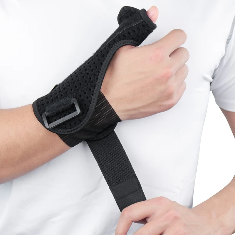 

1pcs Wrist Support Thumb Cover Left / Right Hand Breathable Adjustable Compression Forearm Wrap Belt Strap Protector Gym Fitness